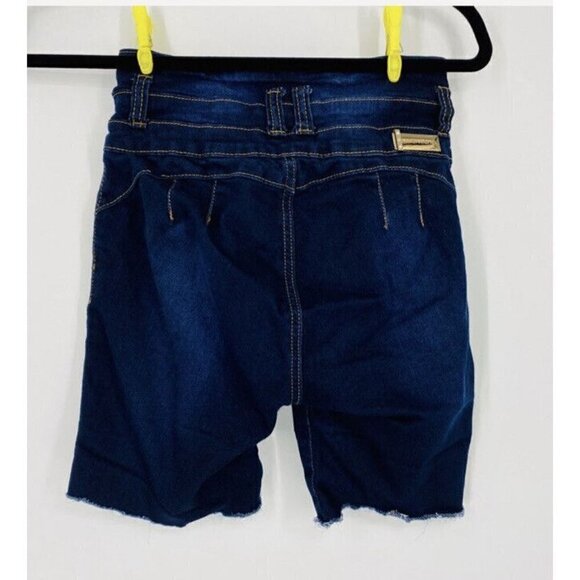 Mitzi Michel cut off dark denim high waist cutoffs. Size 3 - Picture 5 of 8